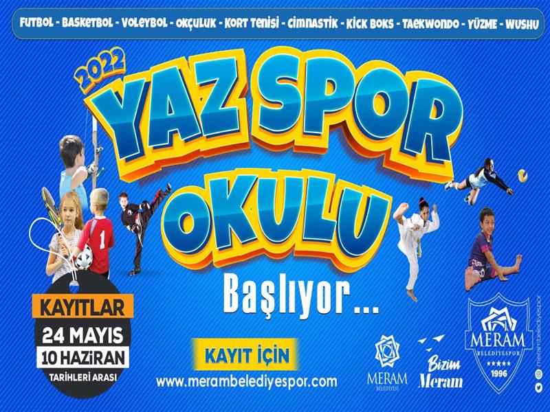 MERAM BELEDİYESPOR KULÜBÜ | MERAM YAZ SPOR OKULLARI’NDA KAYITLAR BAŞLIYOR